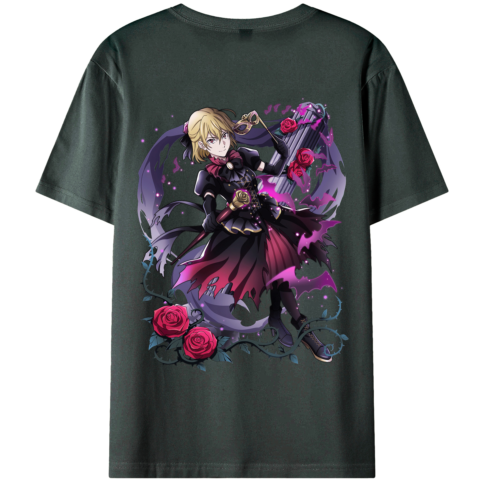 （画像用） 文豪ストレイドッグス Bungo Stray Dogs 綿100％ メンズ半袖Tシャツ（バックプリント） 通気性